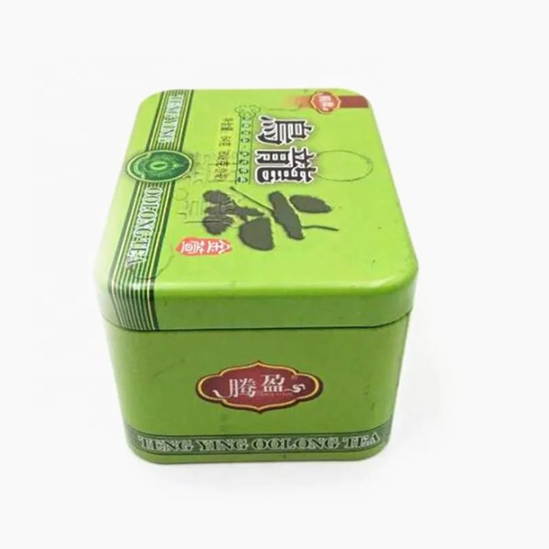 
Custom 100g Square Classic Small Tea Tin Can Loose Leaf Tea Packing Storage Metal Box Canister 