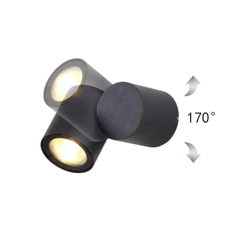 Aluminum alloy  Double head LED Wall Light GU10 IP65 double  Wall Light Outdoor Waterproof Light Lamp For Home