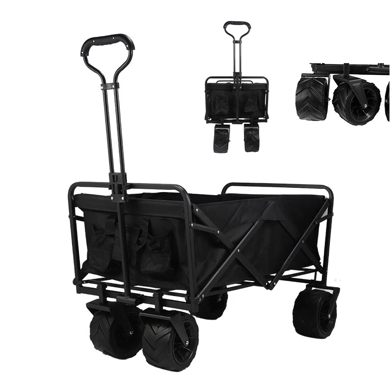 Складная тележка для кемпинга с регулируемой ручкой