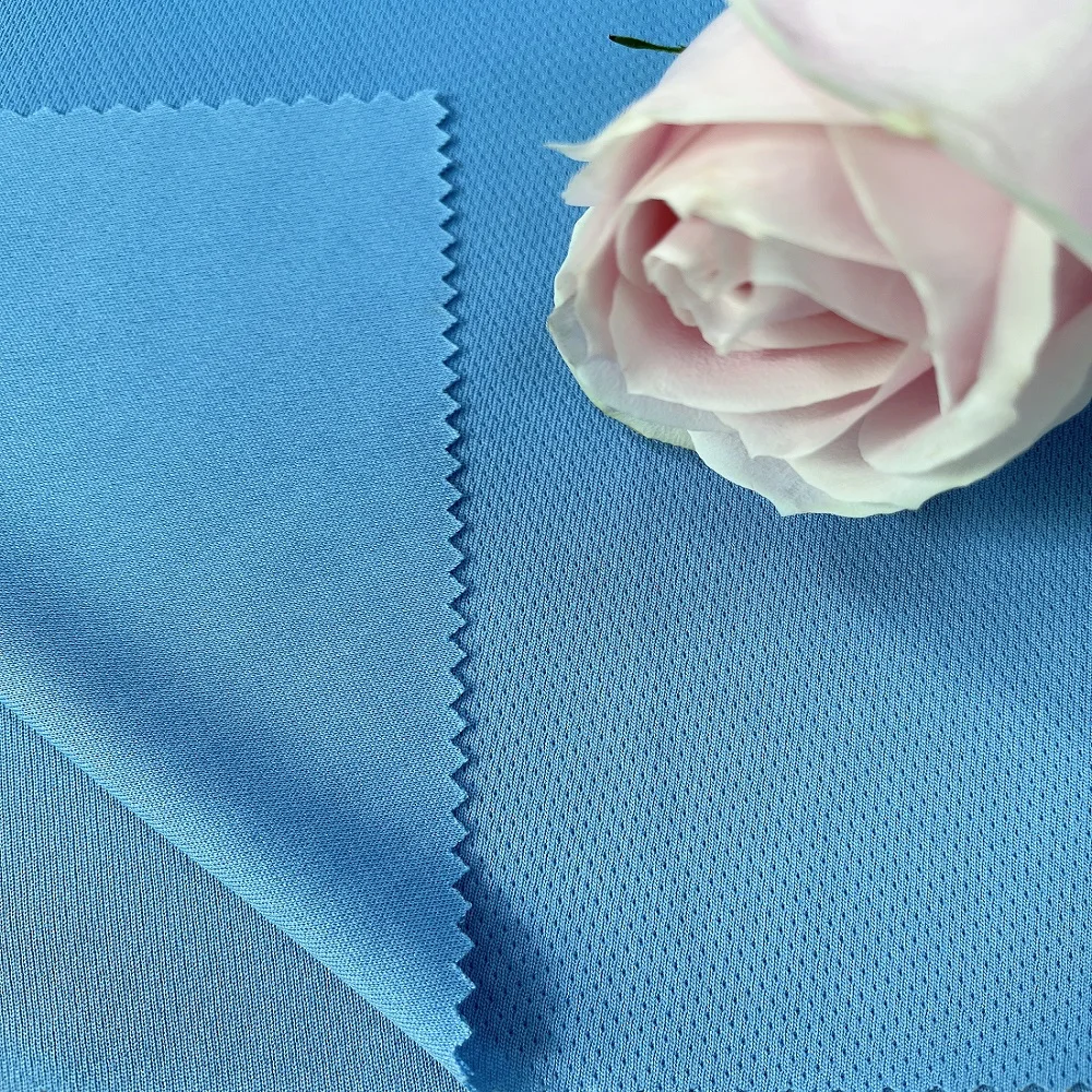 Most Popular Men T-shirt Quick Dry Knitted 100% Polyester Sports Uniform Pinhole Mesh Fabric with Bird Eye