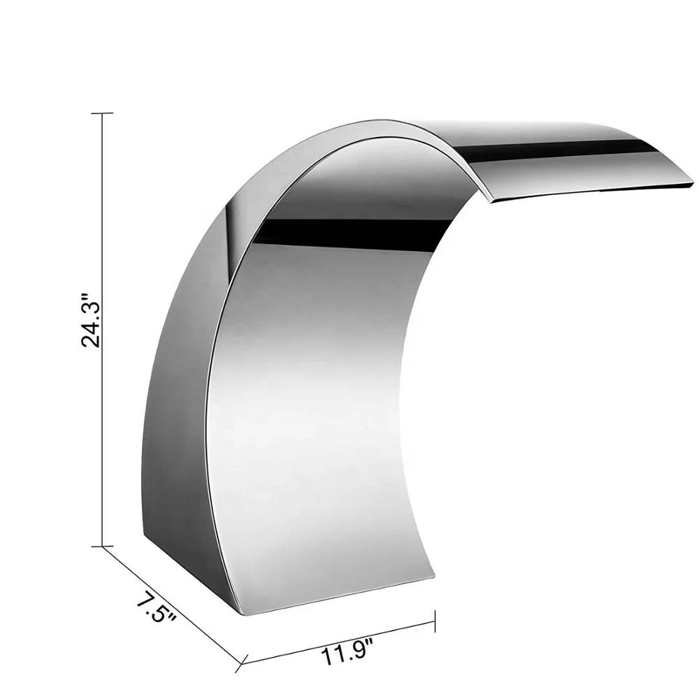 Stainless Steel Silver Waterfall Pool For In Ground Pools Outdoor Garden