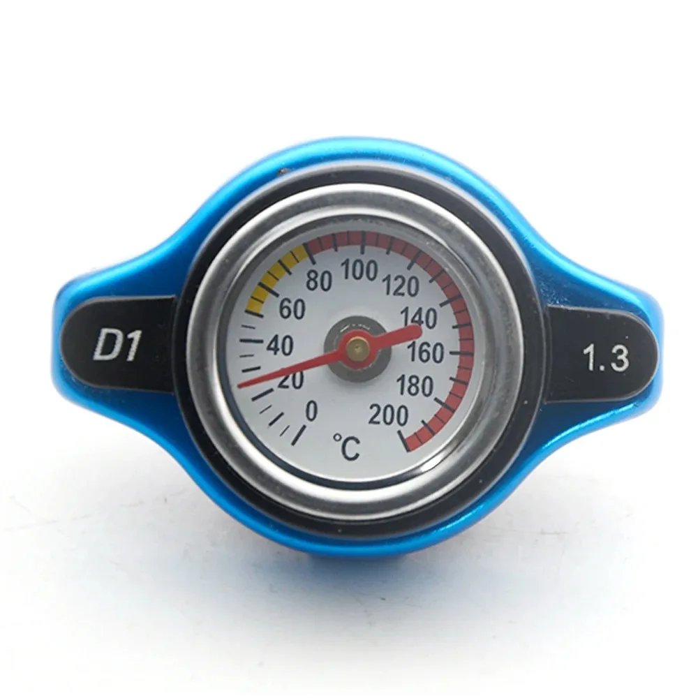 0.9/1.1/1.3Bar Universal  Car Water Tank Covers With  Thermometer Radiator Temperature Gauge Cap Pressure Temp Sensor