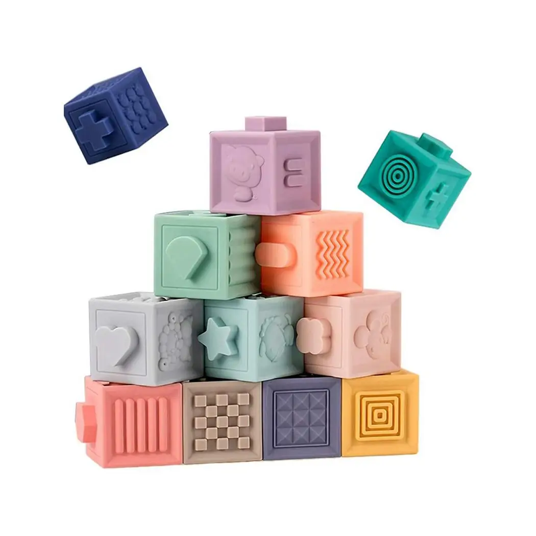 Health Toys Plastic Building Block Set Baby Soft Blocks Baby Toys Educational