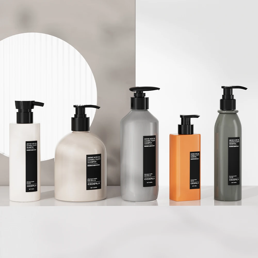 Luxury Custom Shower Gel Plastic Bottle 200/400/500 Shampoo Hair Care Lotion Pump Plastic Refillable Bottle