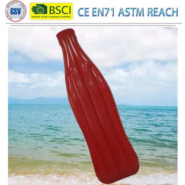 
Inflatable surf mattress inflatable bottle shape mattress 