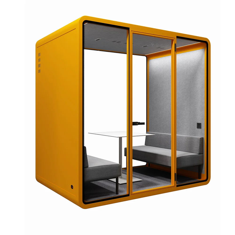Modern Soundproof Booth Movable Portable Acoustic Office Pods Large Private Meeting