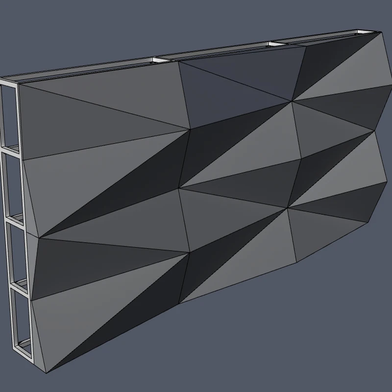 Creative idea super market external 3D wall building facade perforated aluminium facade