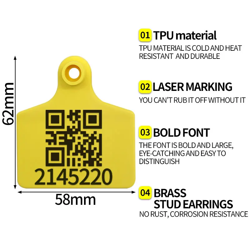 HED-ET122  solar ear tags cattle gps tracking ear tags price china cattle ear tag