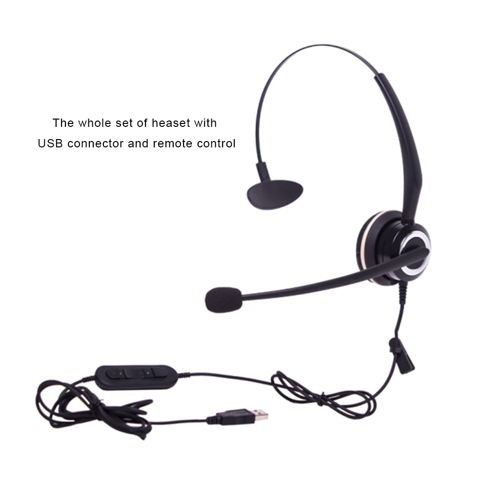 
Monaural USB Microphone headset headphone TCH2079 LYNC with noise cancelling microphone for computer and call center 