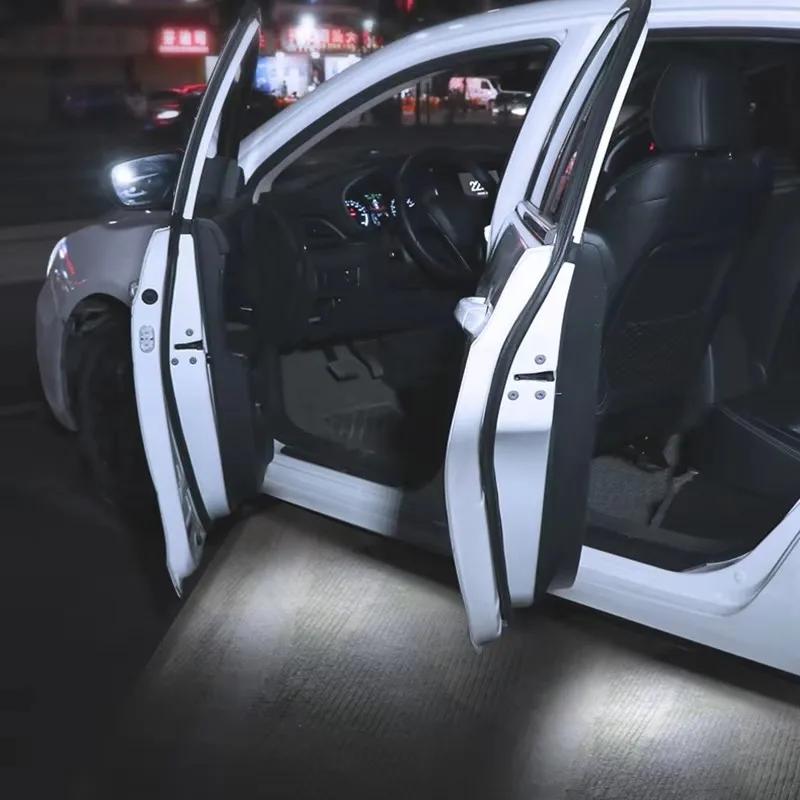 Car Led Welcome Light Magnetic Control USB Charging Auto Door Opening Lights Safe Anti-collision Signal Lamp