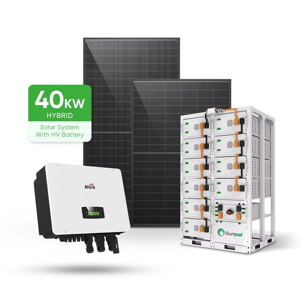Sunpal Off Grid Solar Hybrid Energy Storage System 40kW 50kW Hybrid Solar Power System Full Set for Industrial