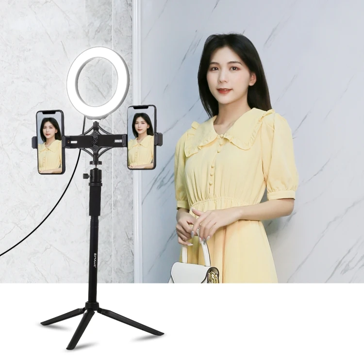  Custom PULUZ Handheld Adjustable Aluminum Alloy Tripod Mount Monopod Extension Central Shaft Rod for LED
