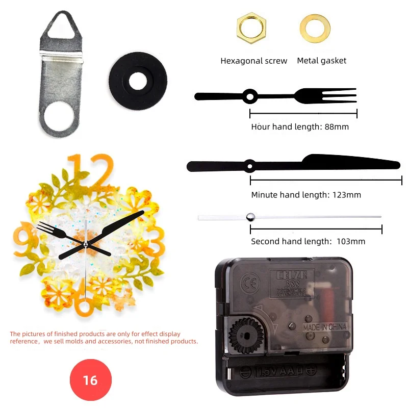 DLR1352 factory custom wholesale DIY size circular Arabic numerals Roman numerals creative clock resin silicone mold