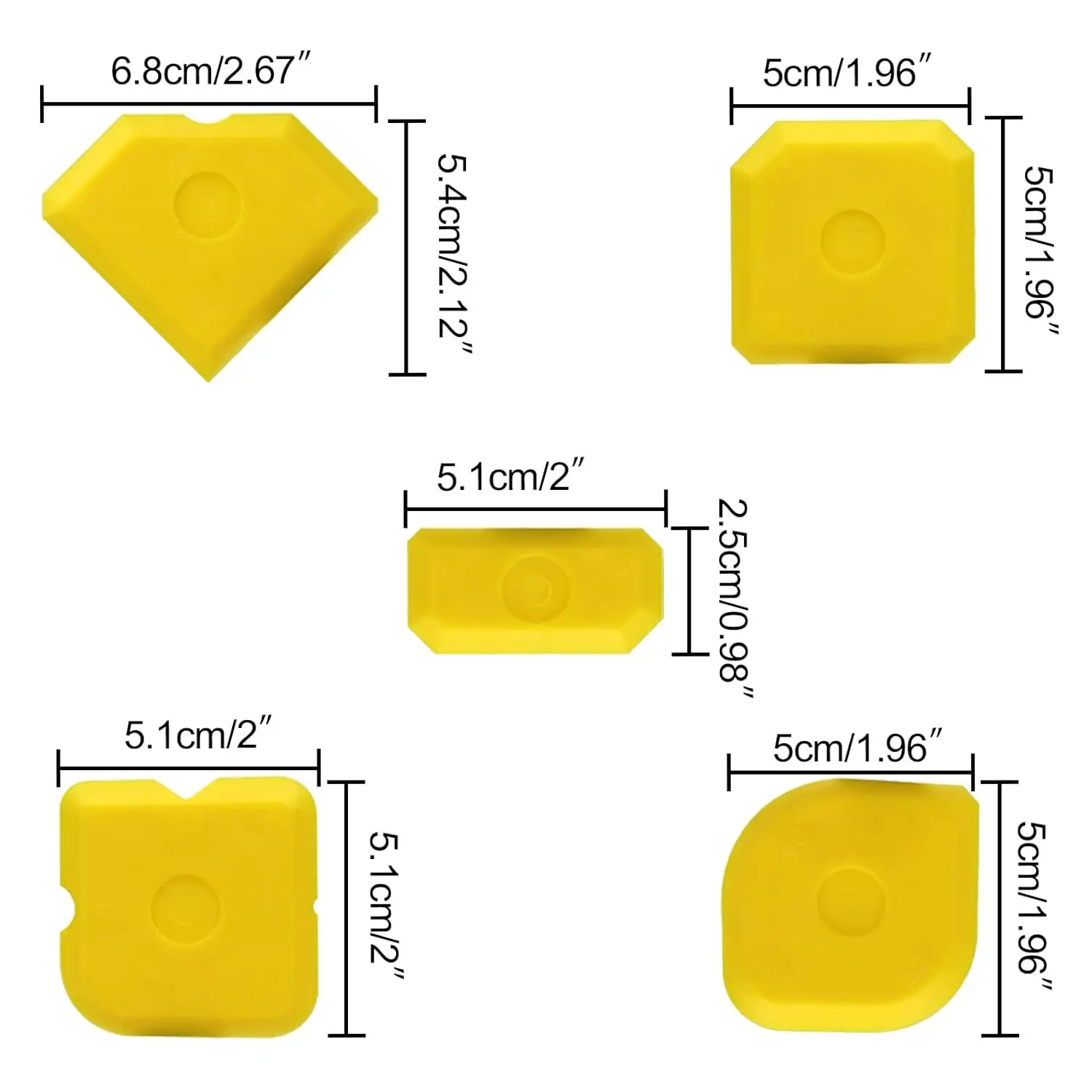 Peaktop  5 Pcs Sealant Finishing Tool, Portable Silicone Former Caulking Kit