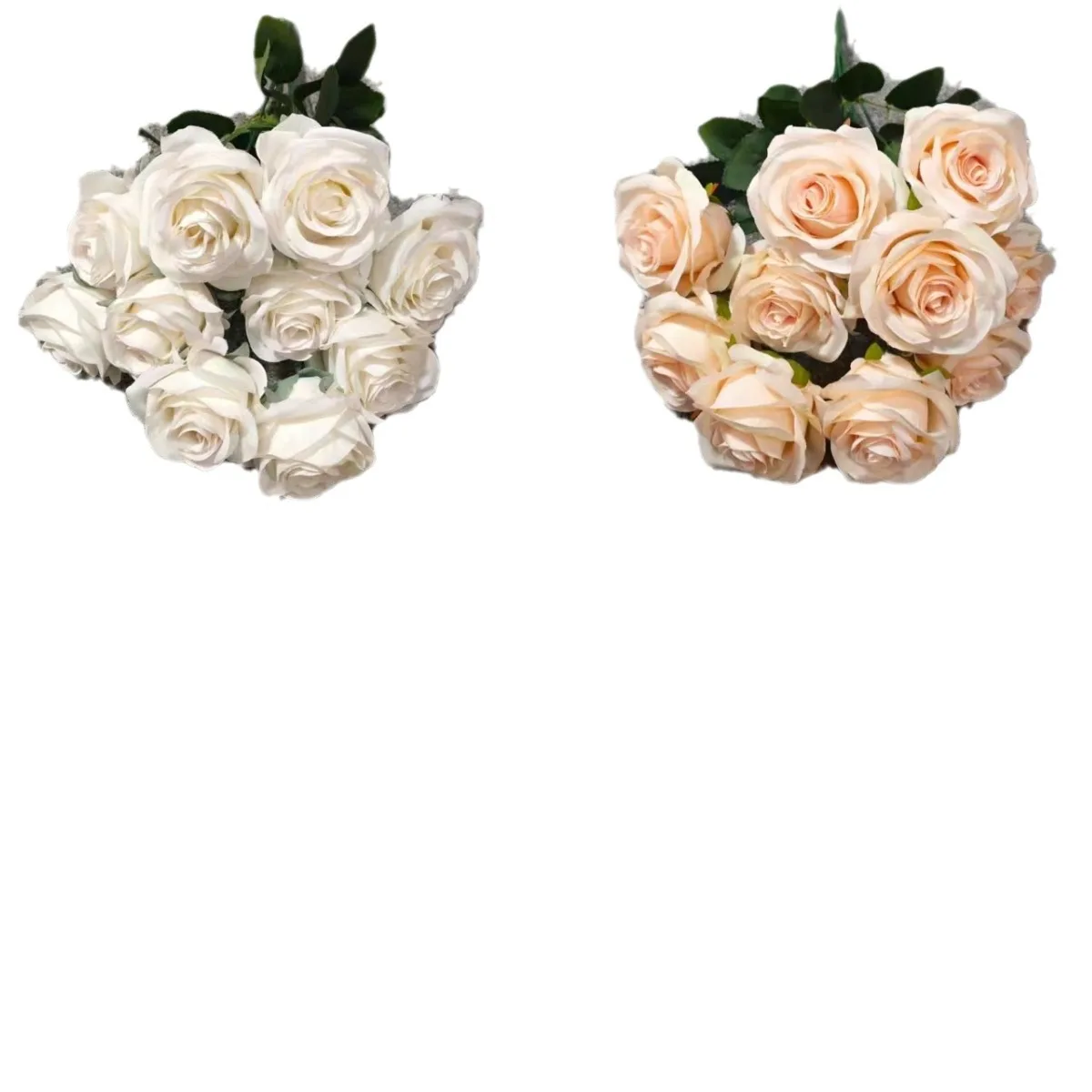 New 10 Head Rose Artificial Flowers Factory Wholesale Wedding Background Wall Fake Roses Xi Shi Mei Wedding Decoration Bundle