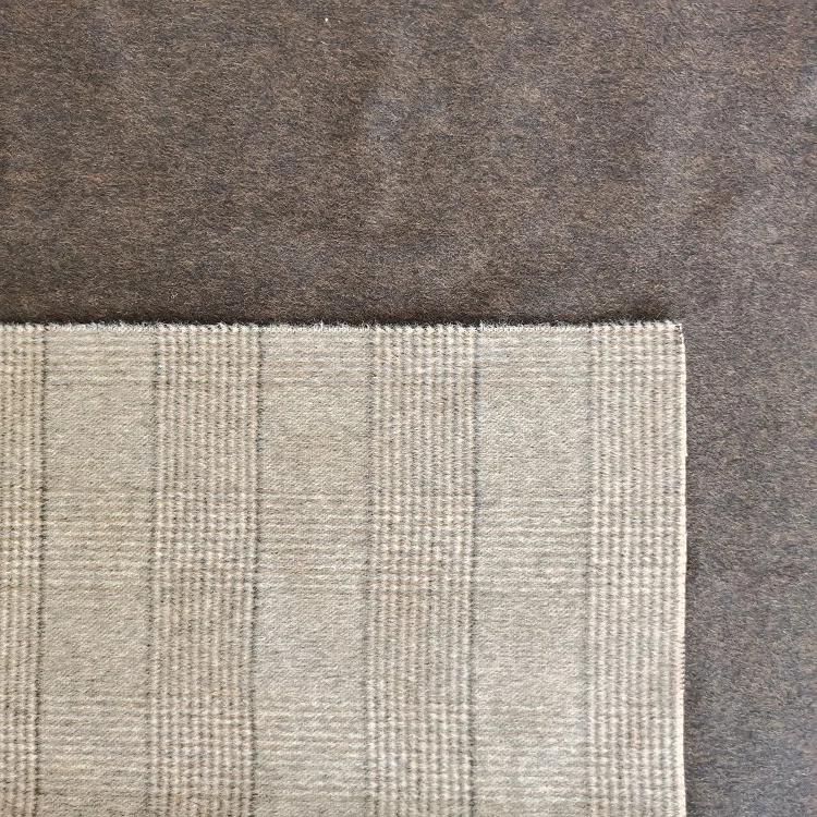  02463-2#Dark coffee plaid clothing home furnishing cashmere fabrics in