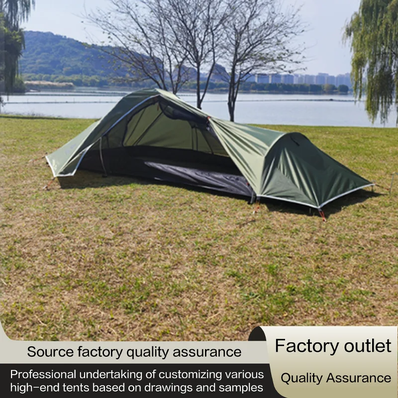 Outdoor single-soldier tent convenient rain-proof and sun-proof double-layer multi-functional customizable tent