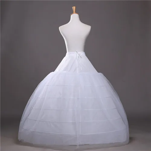 Women Party Dress Petticoat 6 Hoop Underskirt Skirt for Bridal Dress