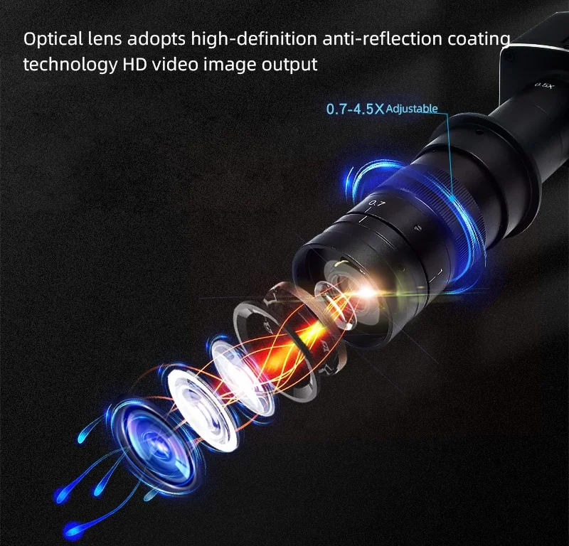  LED Adjustable Ring Lamp Microscope Digital Electronic for Mobile Phone Repairing ForClean Camera CCD CMOS