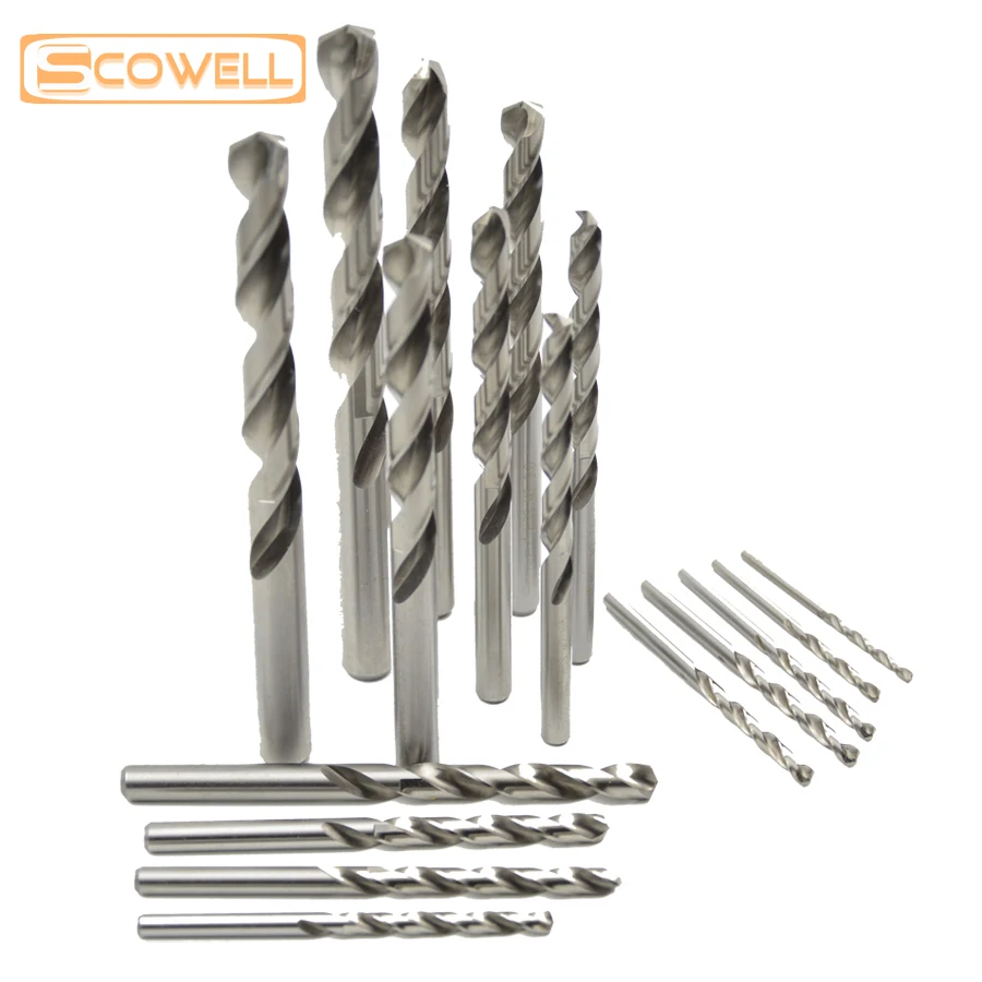 HSS M2 Twist Drill Bits DIN338 135 Degree Split Tip Fully Ground Jobber Drilling Bit For Metal Stainless Steel