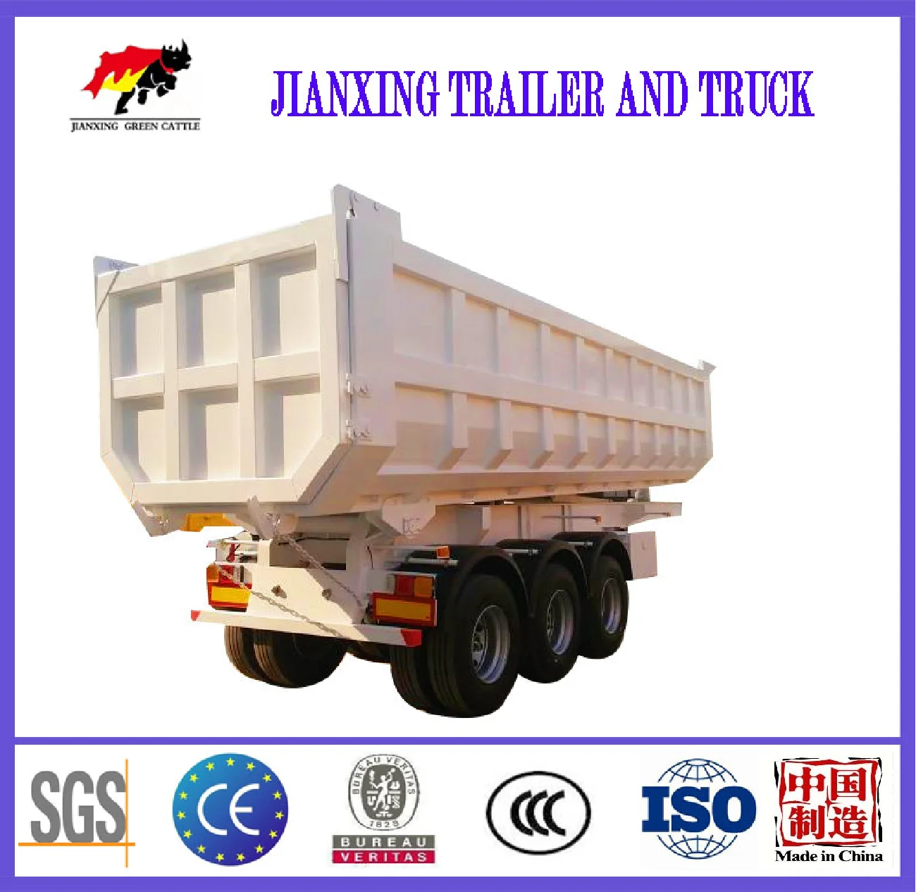 Manufacturer 45 CBM Tipper Trailer 60 Tons Dump Semi Trailer Dumper for sale 3 Axles Dump Semi Trailer For Sale