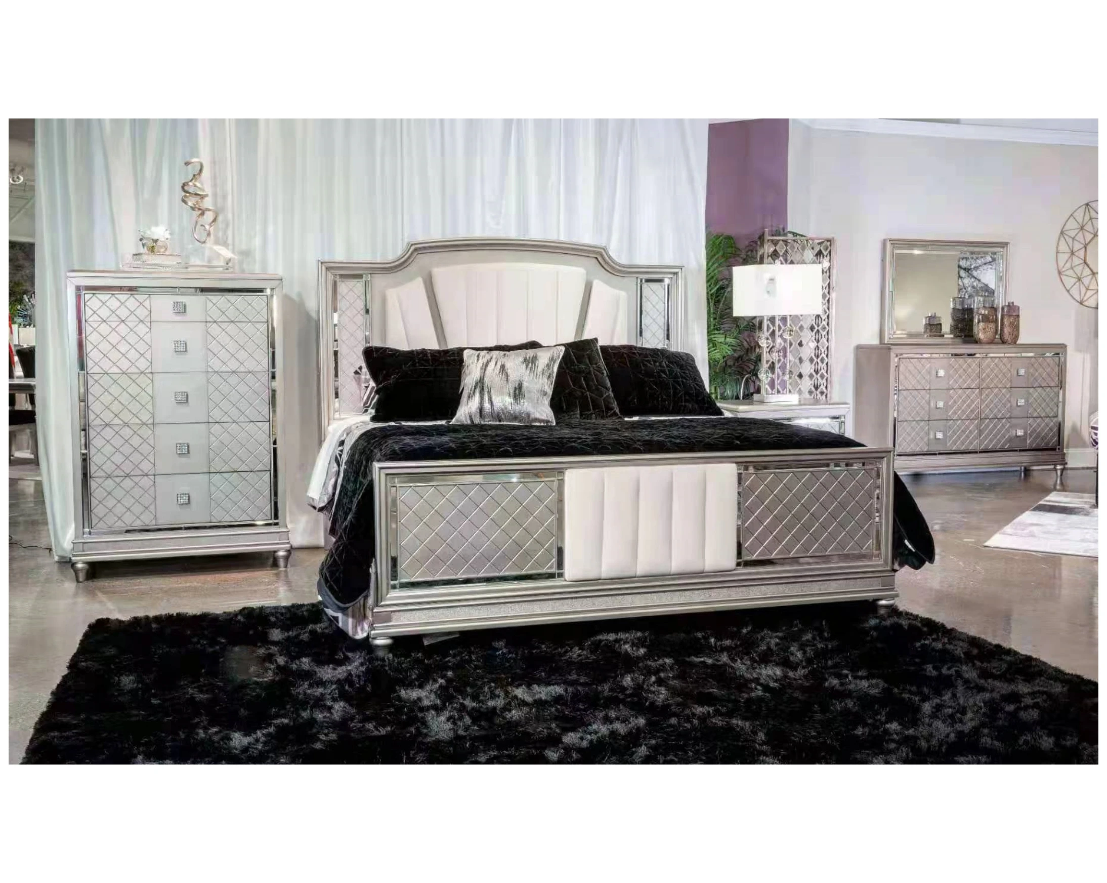 Complete Customized Wooden Hotel Furniture Design Bedroom Set Wholesale Cheap High Quality Modern Wood King Size Bed GMY09