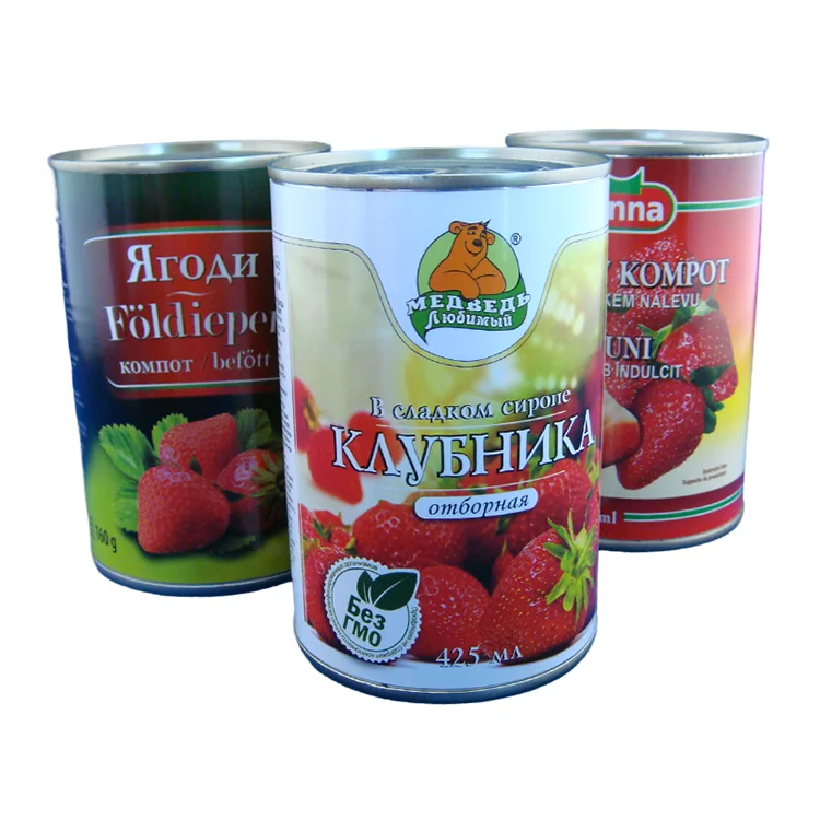 2023 New Season Healthy Fruit Light or Heavy Syrup Canned Strawberries