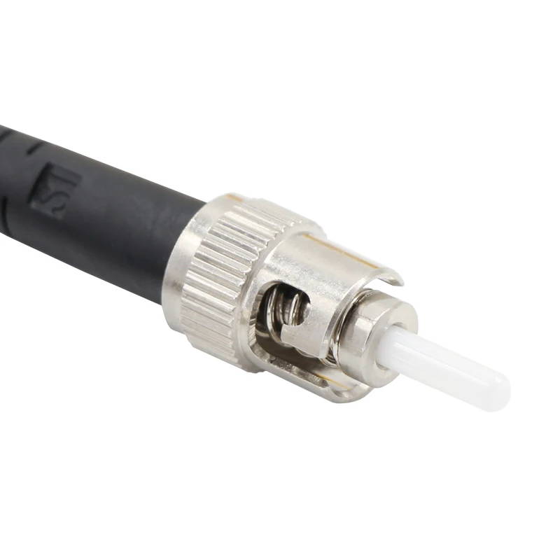 VCOM High Quality Fiber Optic Patch Cord With ST To ST Connectors Indoor FTTH Round Drop Multimode Simplex Fiber Patch Cable