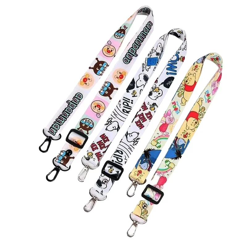 Custom Adjustable Lanyards Popular Cheap Custom Card Holder Adjustable Phone Straps Sublimation Key Straps 100% Polyester
