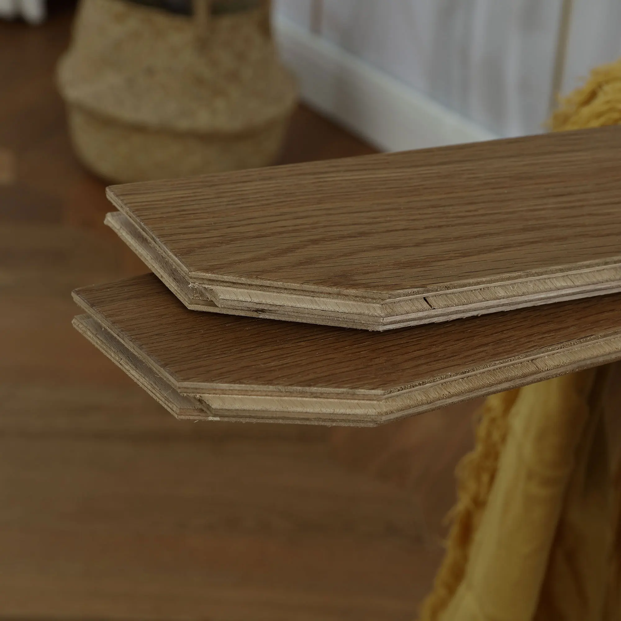 MUMU China Factory Grain Traditional Herringbone Tiles look Engineer Interior Nature Wood Floor