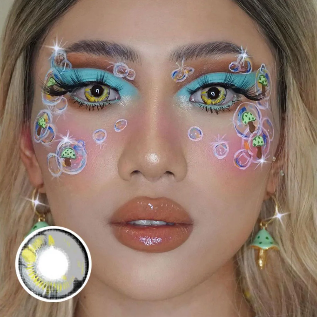 Wholesale Cosplay Crazy Halloween Yearly Lens Dy1 Anime  Gray Contact Lenses