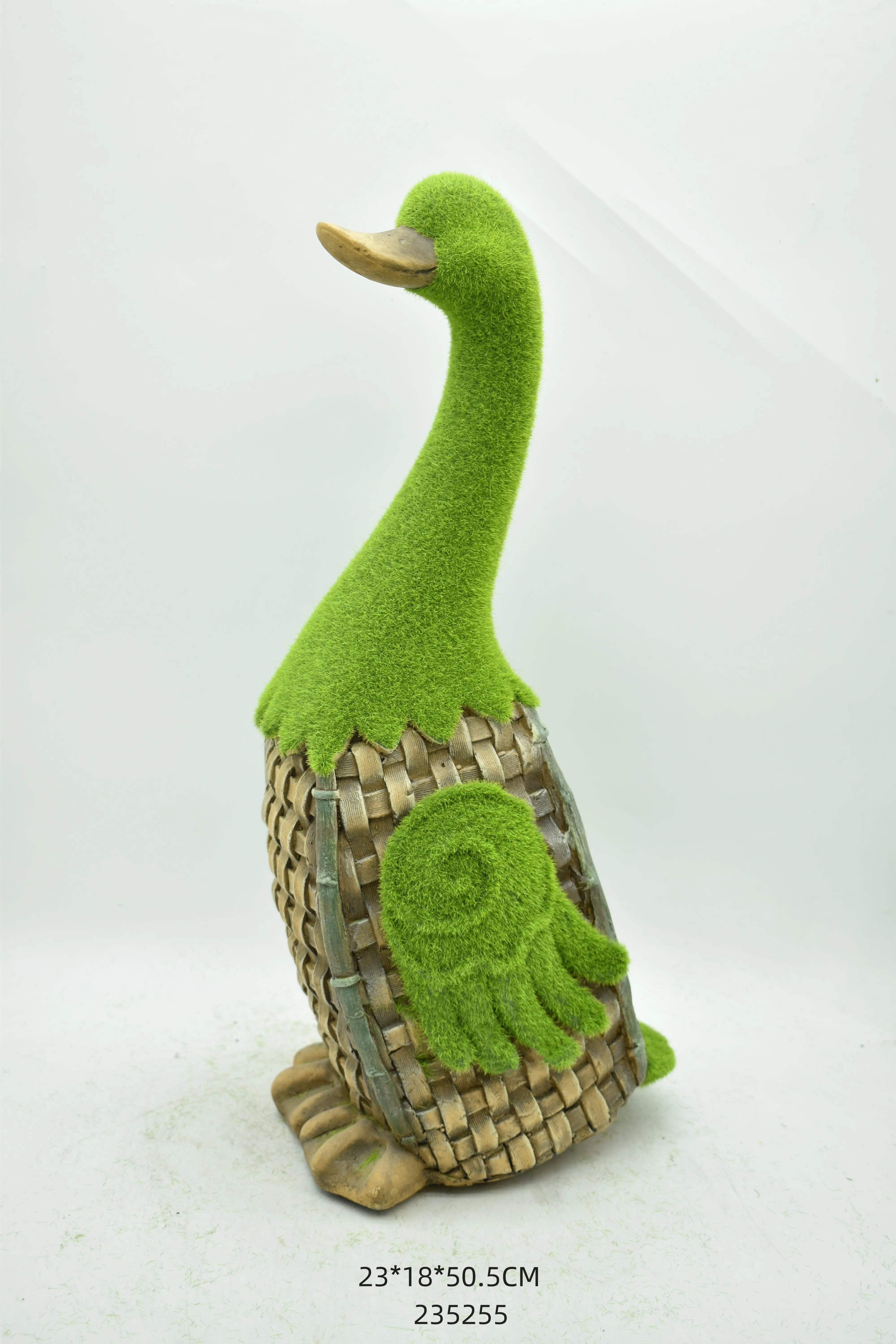 Artificial Grass Animal Statue Manufacturers Duck Garden Decor Goose Flocked Ornament
