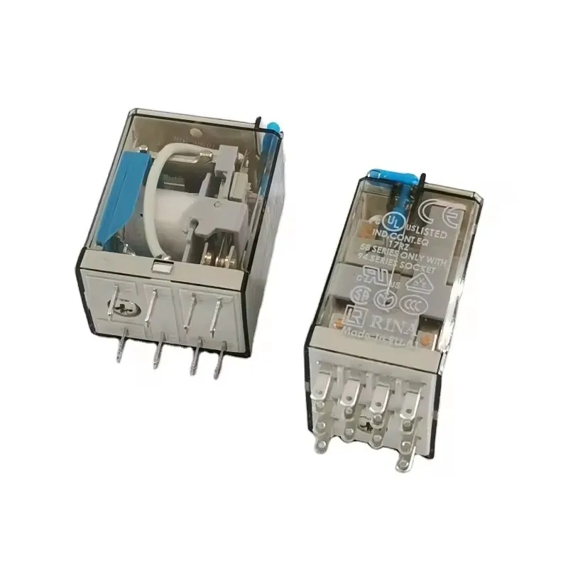 55.34 Electromagnetic Relay 4PDT General Purpose 14-Pin 7A Rated DC/AC Compatible Plug-in Design for Easy Installation