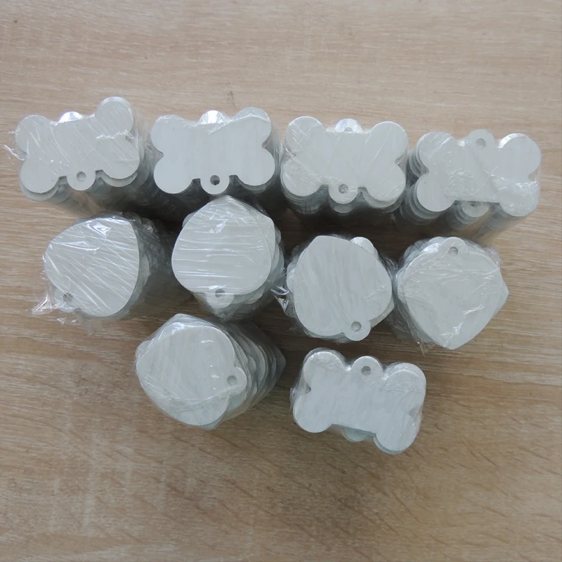 Square Shape Pet Tag Blanks 2D Sublimation Metal Dog ID Name Tag with Double Sides Printing Art Anime Style in Aluminum