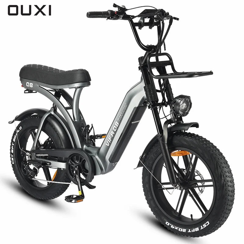 Премиум OUXI Q8 Электрический велосипед Ebike 1000 Вт 7-ступенчатый задний ступичный мотор для толстых шин ЕС США склад