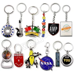 Manufacturer personalized wholesale custom enamel logo 3D fashion sublimation blank metal key chain keychain
