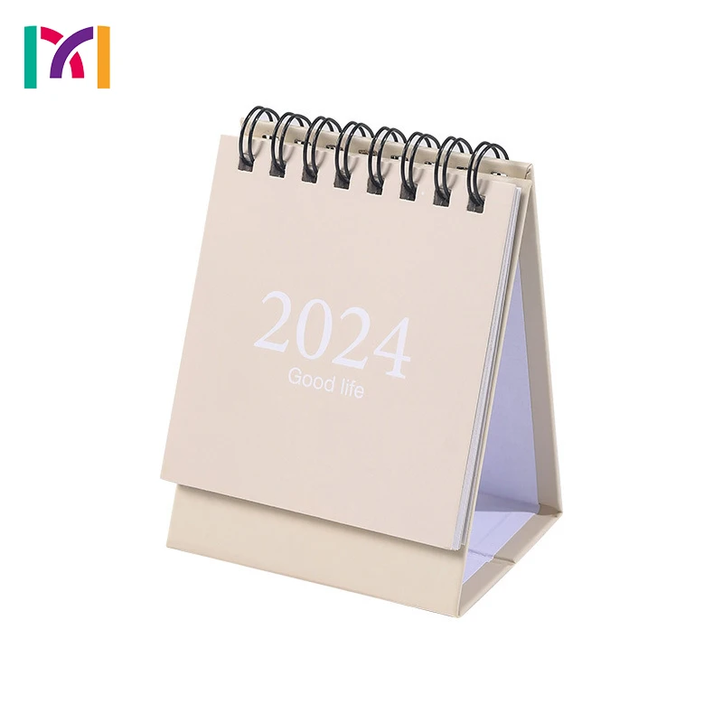 2025 Wholesale New Design Creative Hardcover Illustration Simple Desktop Decoration Calendars Wall Custom Desk Calendar