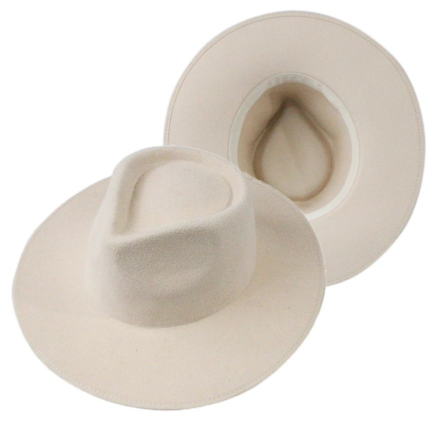 Sombreros Custom Men Women Large Top Tear Water Type Wide Brim Fedora Hats Wholesale Accessories