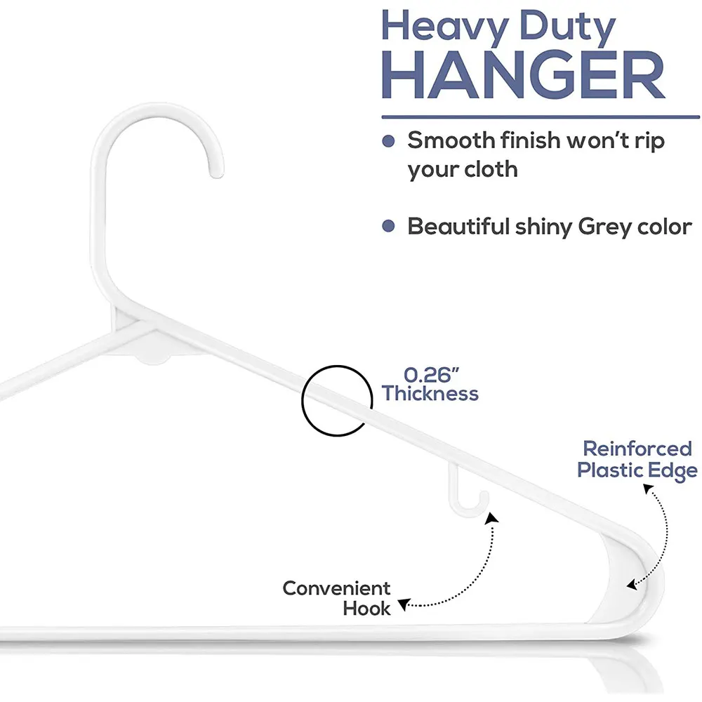 Plastic Hangers Durable Clothes Hooks Space Saving Hangers Perfect Use Weight Clothes Hangers