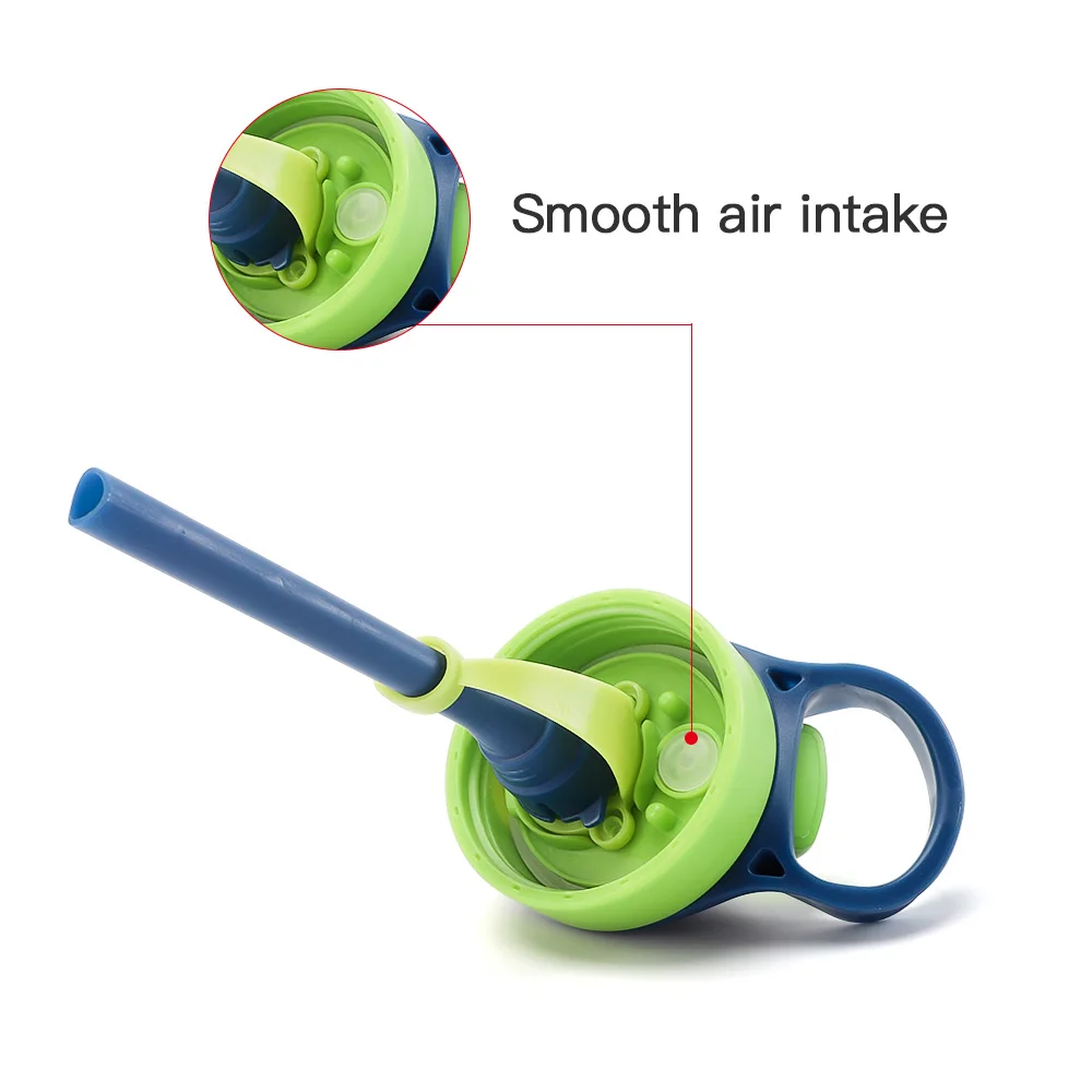 Cartoon Design 470ml Food Grade Portable PP and Silicone Kids Water Bottle Leak-proof Sports Kids Water Bottle