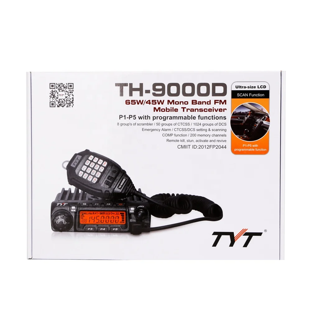 Иди и болтай walkie talkie “иди 500 миль 65W/45W с большим радиусом действия TYT TH-9000D транспортное средство Мобильная Радиостанция fm иди 50