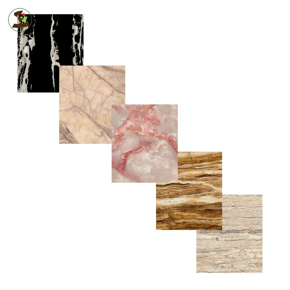 plastic fireproof pvc marble sheet / pvc wall panel for interior decoration