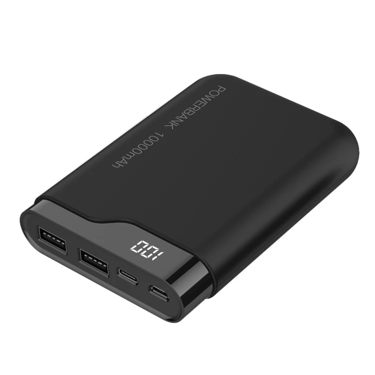 
High Quality Big Capacity Mini 10000mah Led Digital Display Dual Usb Port Power Bank rechargeable battery for phones 