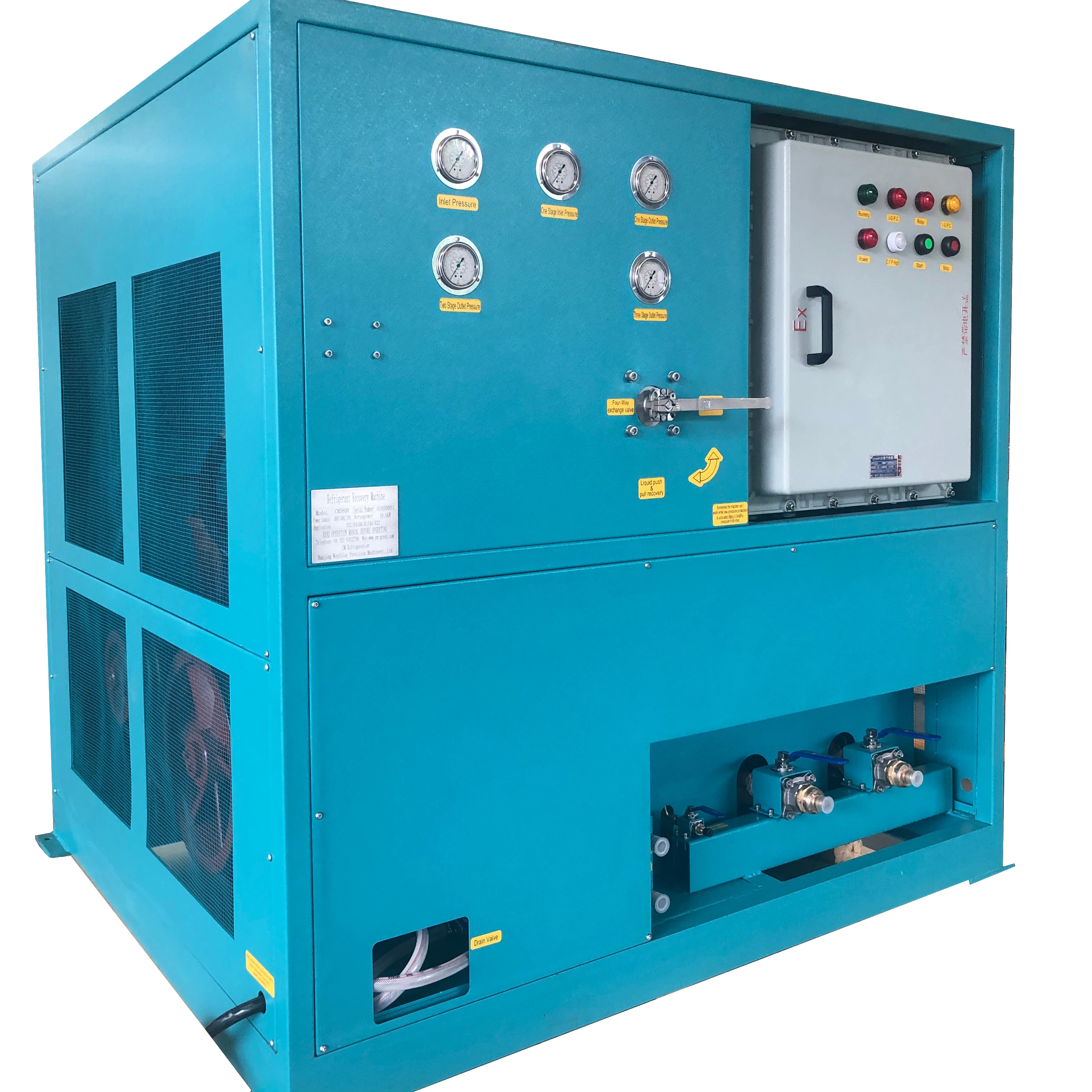 Freon R600 R410A, R22, R134A,R32,R290,R1234YF  AC Explosion Proof Recovery and Recharge Machine