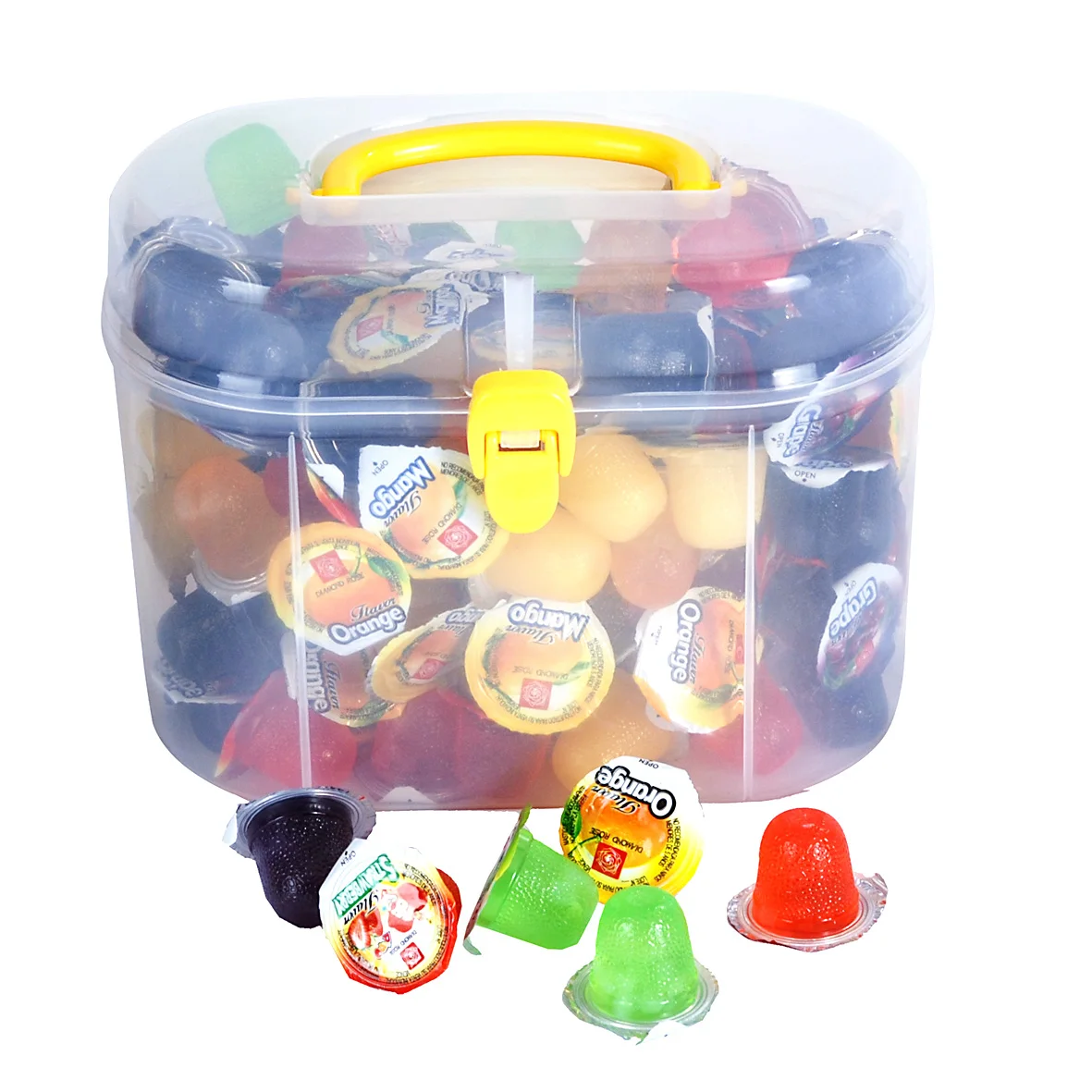 Mini jaleas 100pcs Round Jar Mini Fruit Jelly Pudding Cup