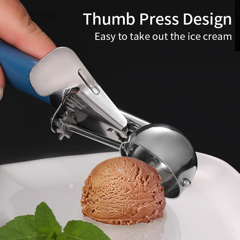 Stainless Steel Trigger Release Ice Cream Dough Scoop Digger Spade Ball Maker  Ice cream Scooper Ice Cream spoon Cookie Scoop