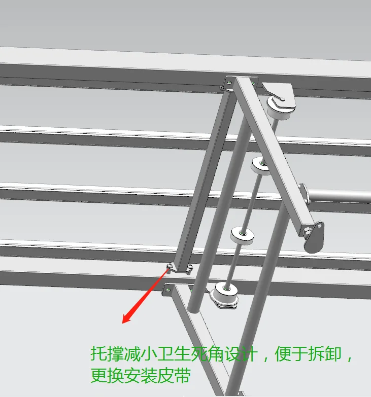 Ленточный конвейер из нержавеющей стали 304 для резки и разборки каркаса в свиной бойне