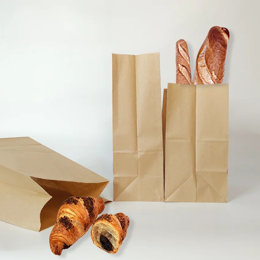 Brown 3kg No Handle  Burger Underwear Food Parcel Packaging Paper Bags For Bakery