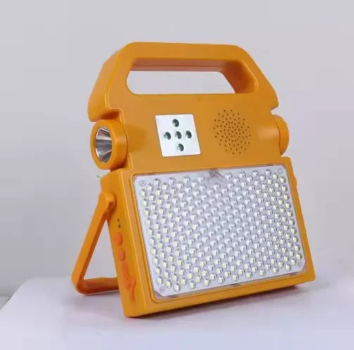 Portable usb Rechargeable Led Solar flood light with music Outdoor with Adjustable Flashlight Portable Solar Lamp for Camping