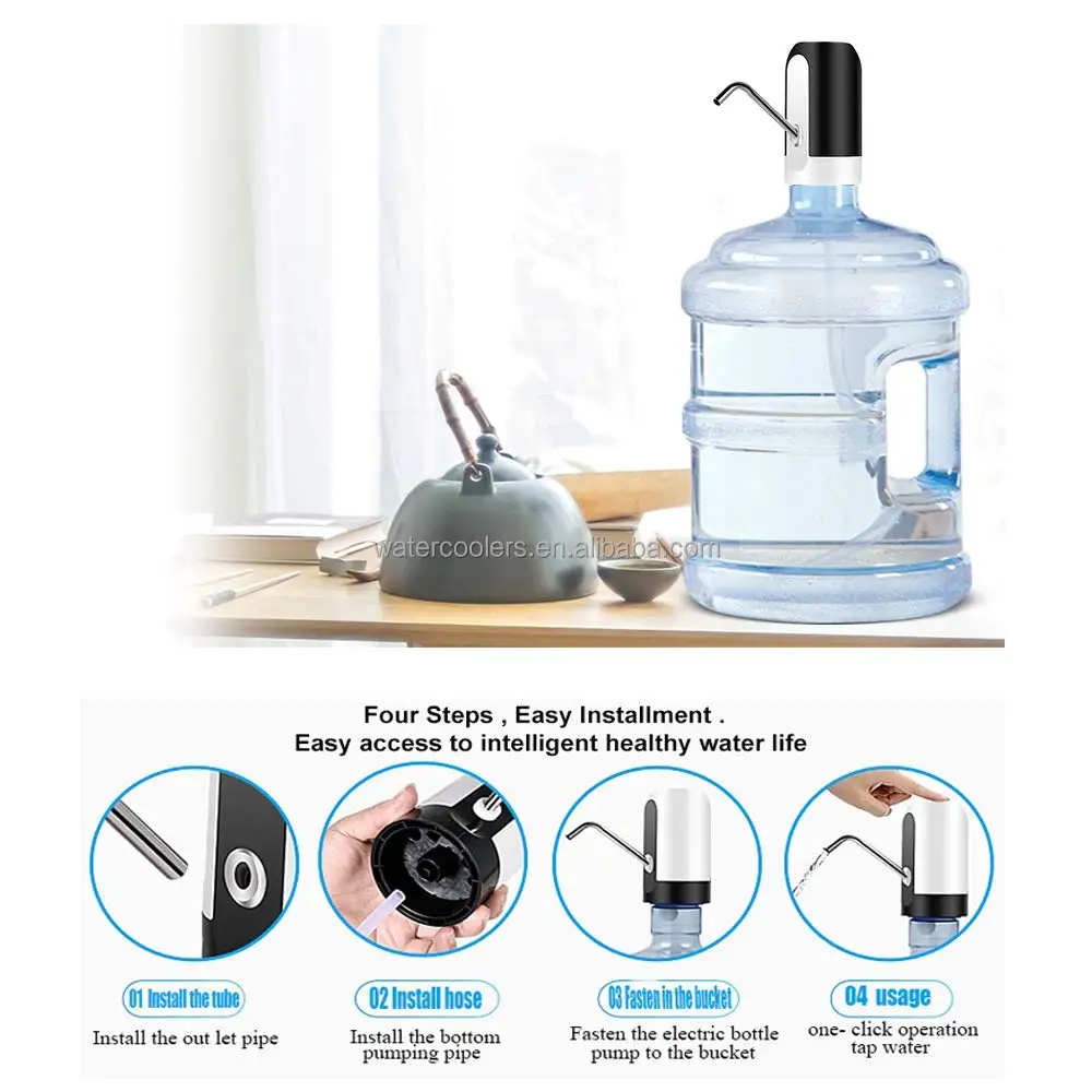 electric USB 20 Litre 5 gallon dispensador de agua water bottle top pumping rechargeable automatic portable water dispenser pump